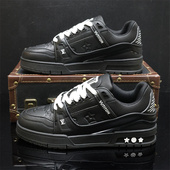 男鞋 鞋 大码 百搭运动鞋 46码 男女情侣休闲鞋 低帮鞋 黑色板鞋 潮流板鞋