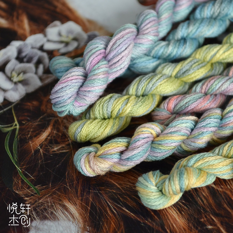 【海街日记】悦的针线游戏手染渐变手工刺绣25号棉线钩编全套10色