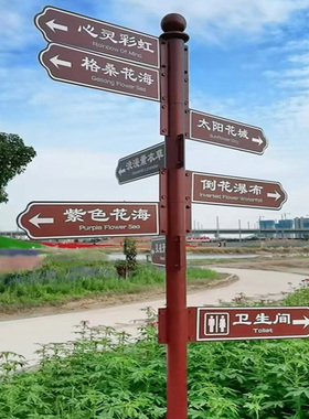 户外立式导向牌指示牌指引牌定制指路牌广告标识牌引路牌指向牌
