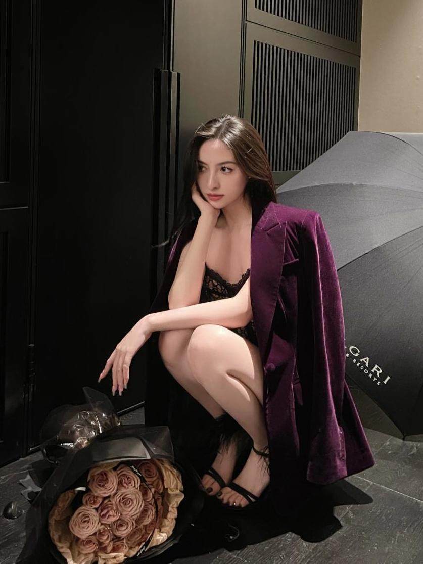 高级感紫色西装外套女中长款2025春秋新款气质百搭时尚休闲西服女