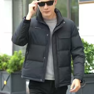 男人船王卡麦隆鳄鱼羽绒服2025新款男士休闲鸭绒袄男装冬季