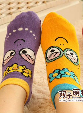 史诺比SNOOPY 巴巴爸爸 艾莫ELMO 亲子袜 母子袜 可爱卡通 袜子