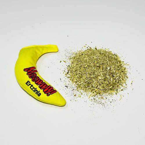 猫咪玩具猫薄荷木天蓼虫瘿果粉解闷自嗨耐咬啃咬磨牙香蕉猫咪玩具