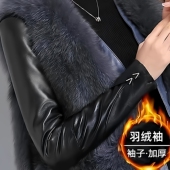 棉袖 子加绒加厚小衫 毛衣皮袖 羽绒袖 打底衫 女冬袖 配皮草马甲 内搭