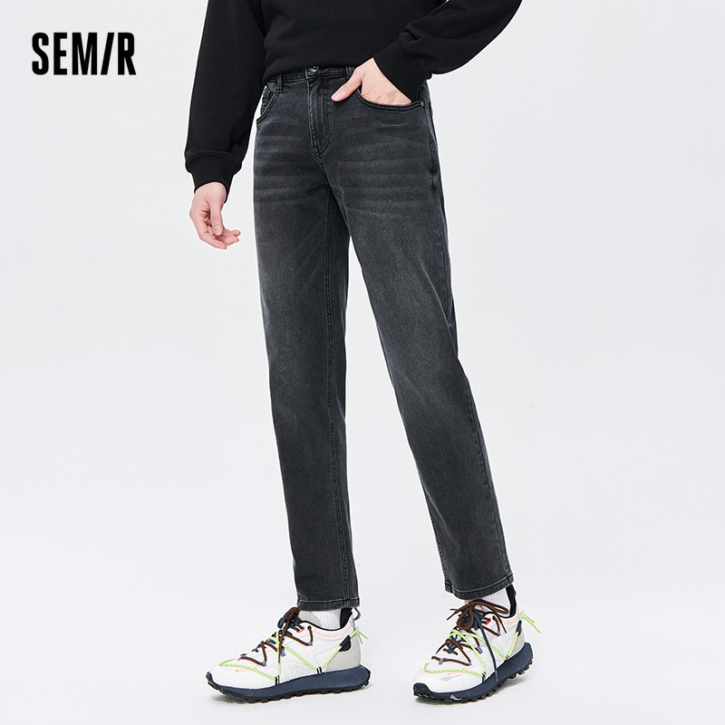 男士牛仔裤森马破洞秋季