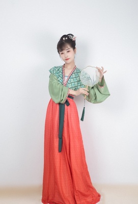 素风尔雅对襟齐腰日常款唐制汉服