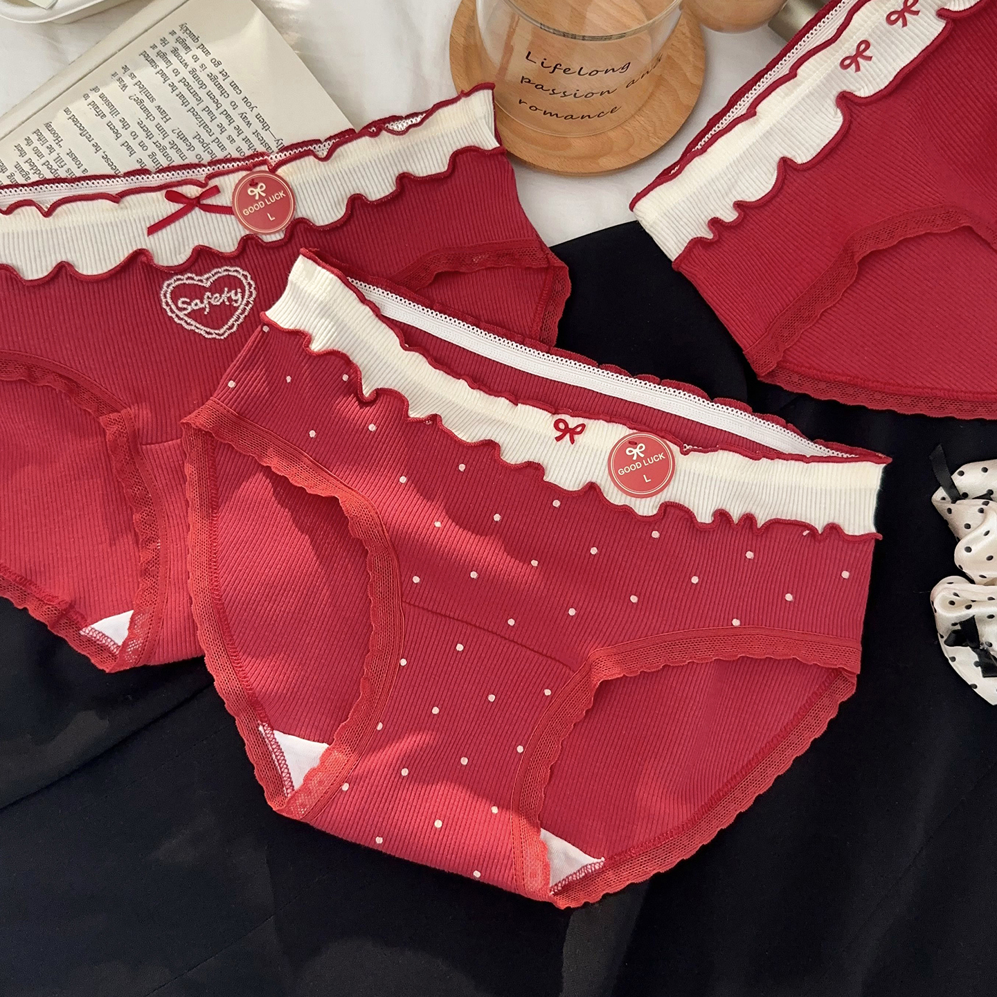 本命年红内裤女士纯棉抗菌中腰