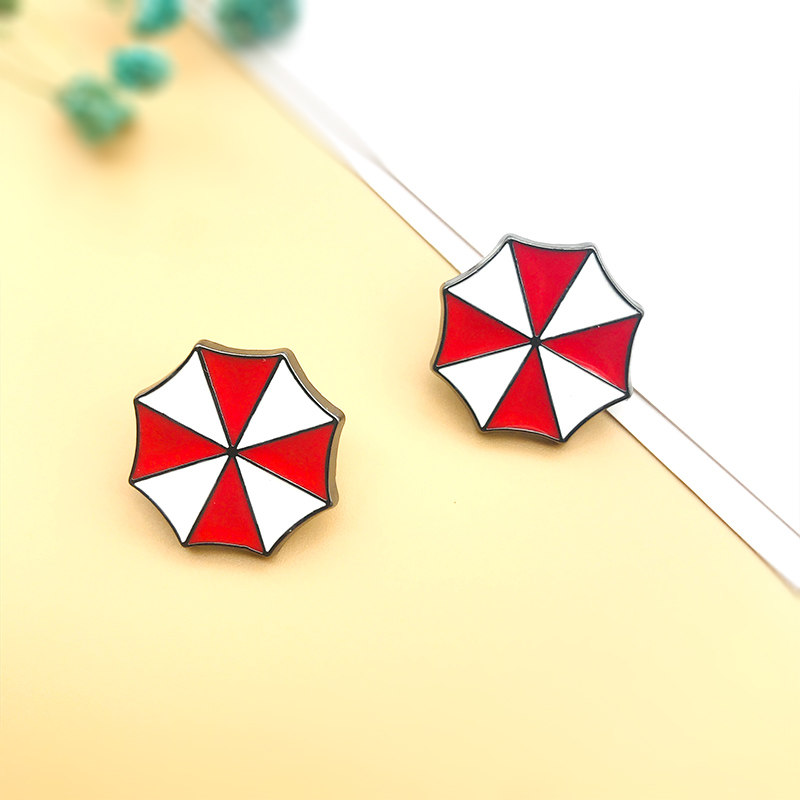 生化危机保护伞胸针安布雷拉小红伞胸章领针金属徽章别针书包配饰