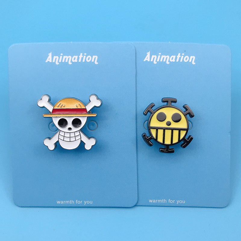 动漫海贼王胸针 草帽标志应援勋章 书包装饰别针 路飞后援团徽章