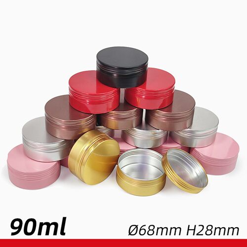 90ml铝罐 68*28mm车蜡化妆品男士发蜡香膏香薰蜡烛罐包装盒现货