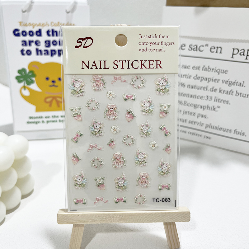 TC071-099儿童指甲贴公主美甲贴片美甲装饰免洗女孩防水安全卡通