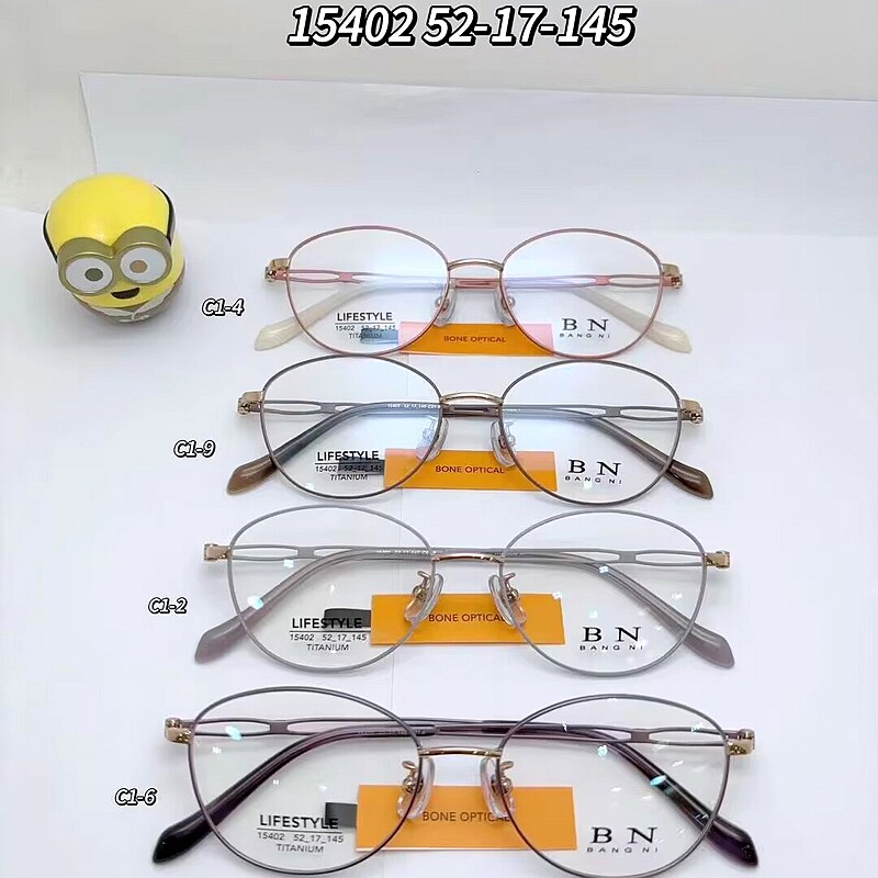 邦尼眼镜架近视眼镜框镜架女款BN邦尼眼镜 15402全框时尚纯钛眼镜