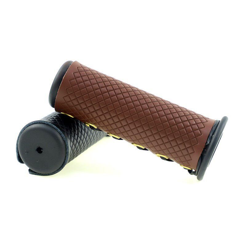오토바이 전기 자동차 복고풍 핸들 커버 MAVERICK XINYUAN 400 CUB 500 오토바이 가죽 커버 범용 핸들 고무 커버
