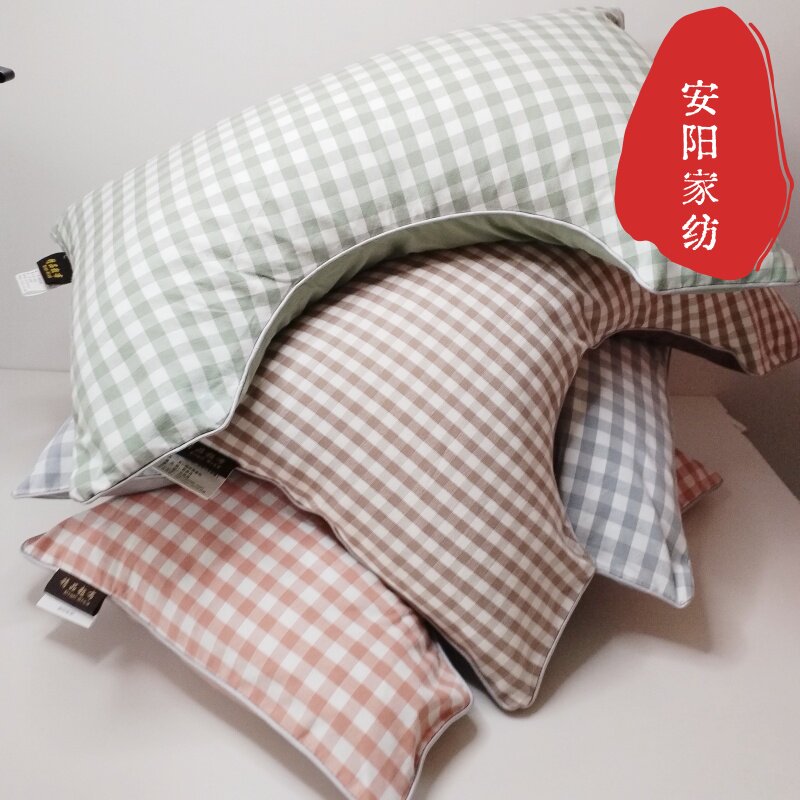 荞麦壳枕头U形枕纯棉老粗布护颈椎拱形枕午休助睡眠成人学生单人