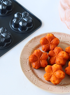 FL日本cotta樱花6连蛋糕烤盘模具玛芬面包吐司烘焙模具家用不粘