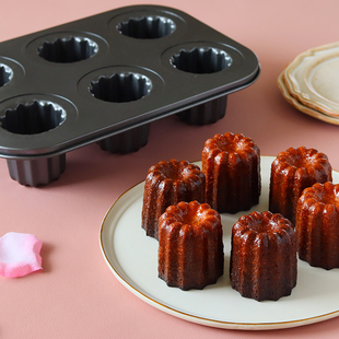 FL日本cotta6连可露丽烤盘模具不粘蛋糕法国天使之铃家用烘焙工具