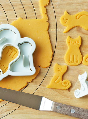 日本cotta正品网红卡通可爱日式猫组合饼干模具DIY点心宝宝零食