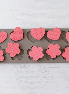 日本cotta正品网红布丁巧克力板可爱硅胶模具心型花型DIY宝宝零食