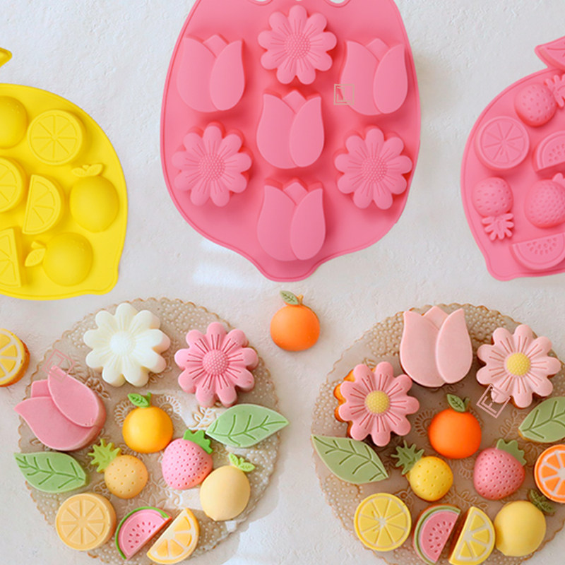 花朵水果蛋糕硅胶模具食品级