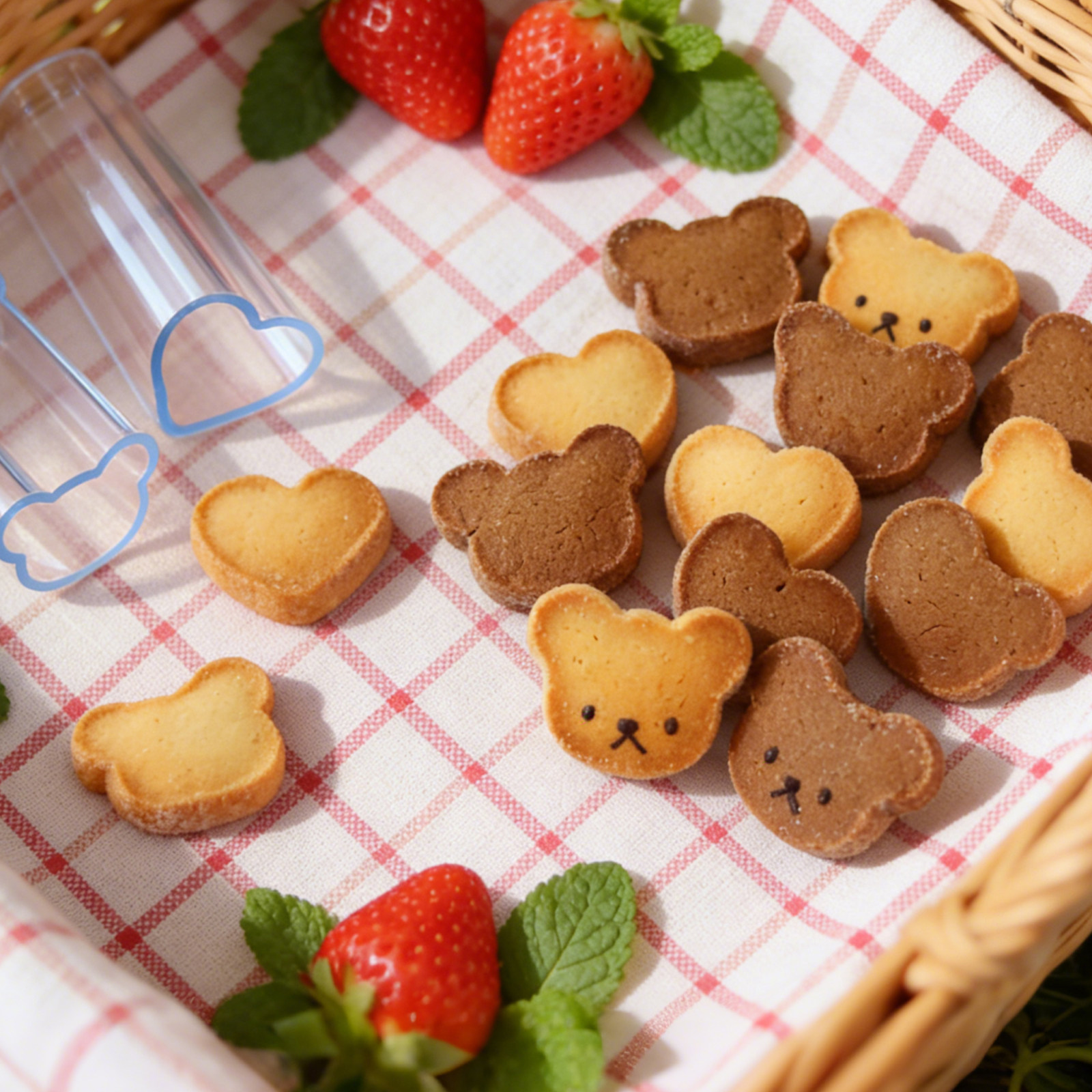 FL饼干模具蔓越莓曲奇心形熊形不沾整形专用冷却定型器烘焙工具