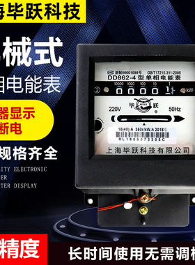 毕跃单相家用电表电能表 电度表 机械式电表 单相220v DD862-4