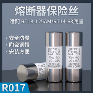 R017 RO17 陶瓷保险芯 125A 100A 熔断器厂