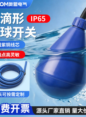 水滴形浮球开关水位控制器全自动上水灯泡型球阀水泵感应液位计