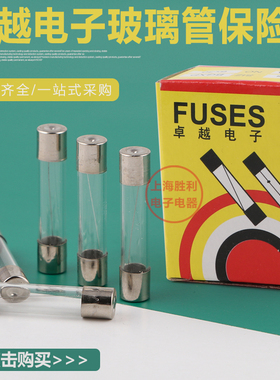 6*30mm玻璃管保险丝保险管F1A2A3A 5A 6A 8A 10A 20A 30A熔断丝器