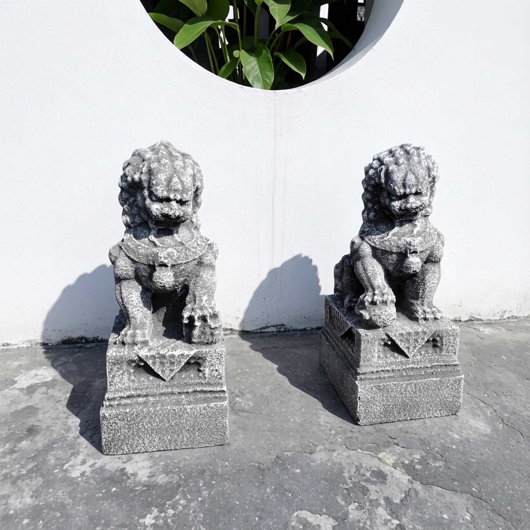 高密度泡沫仿真瑞狮雕刻摆件