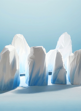 定制仿真高密度泡沫雪山雪块