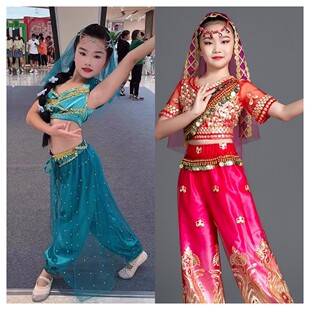 出租印度服装服新疆印度舞蹈演出服新款表演服装印度沙丽