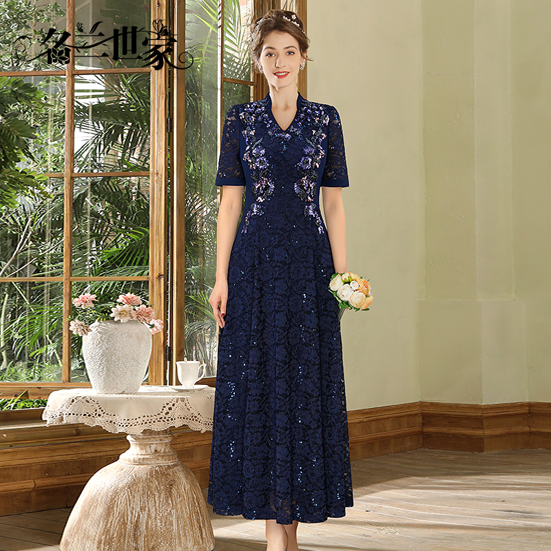 名兰世家妈妈婚宴礼服连衣裙高贵