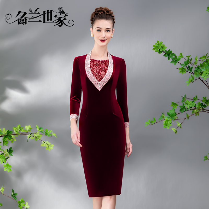 名兰世家参加宴会婚礼连衣裙原创