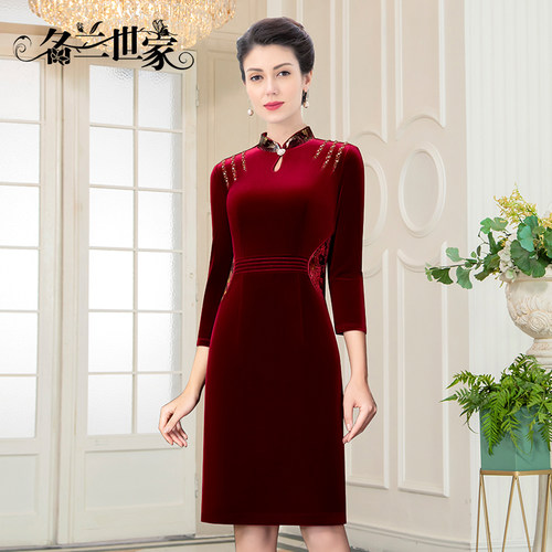名兰世家妈妈婚宴旗袍礼服高贵