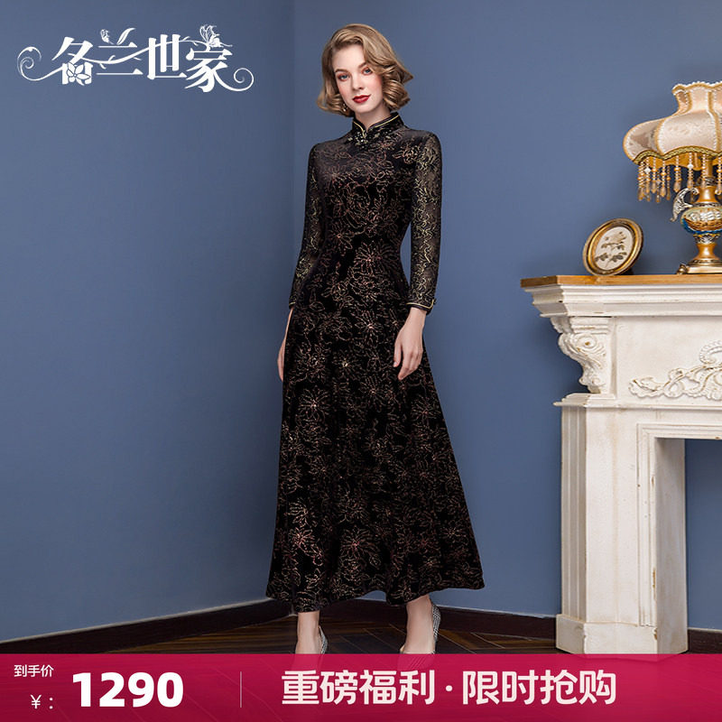 名兰世家改良旗袍连衣裙日常可穿图片