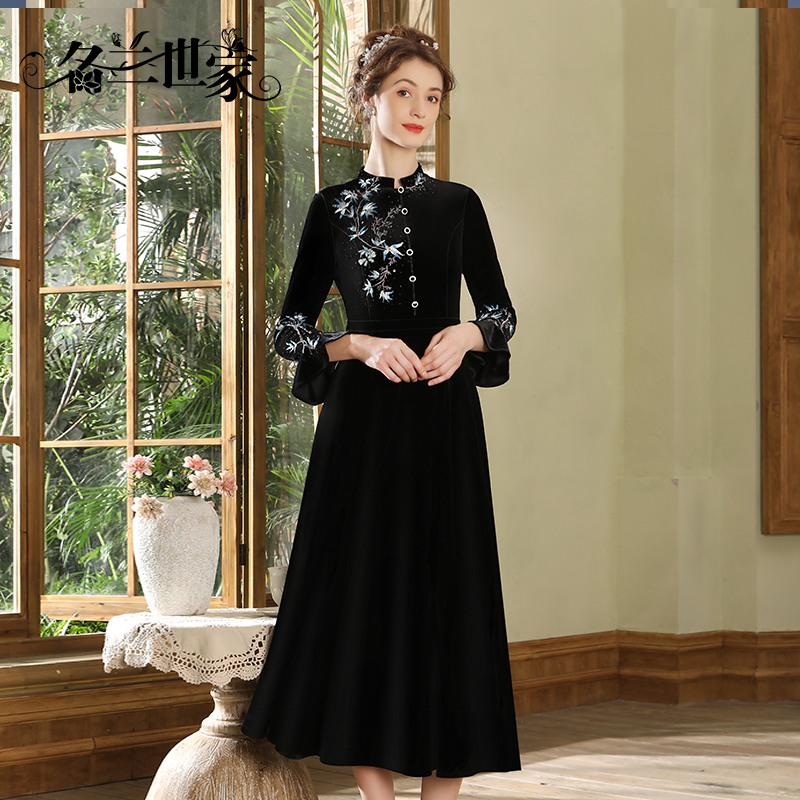 名兰世家气质优雅连衣裙