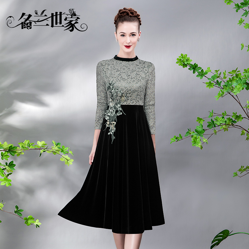 名兰世家宴会礼服连衣裙原创设计