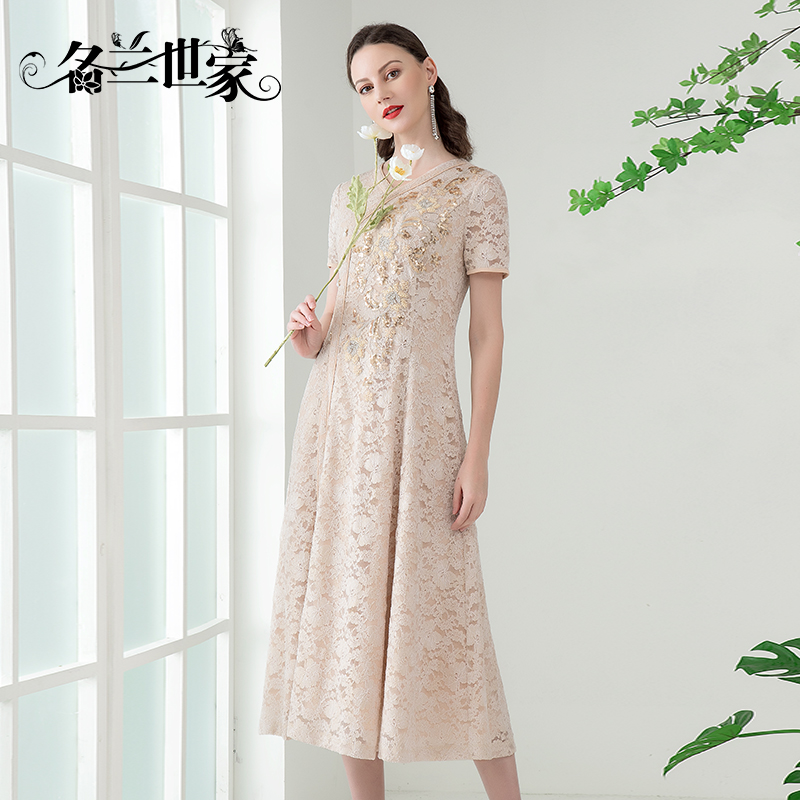 名兰世家妈妈婚宴礼服连衣裙高贵