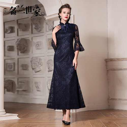 名兰世家婚宴妈妈晚礼服原创设计