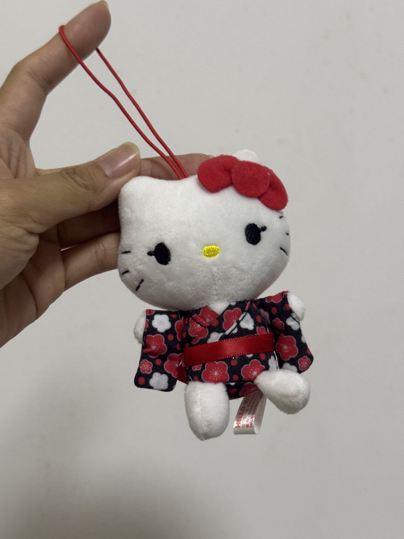 中古和服HelloKitty毛绒豆豆眼挂件13cm包邮