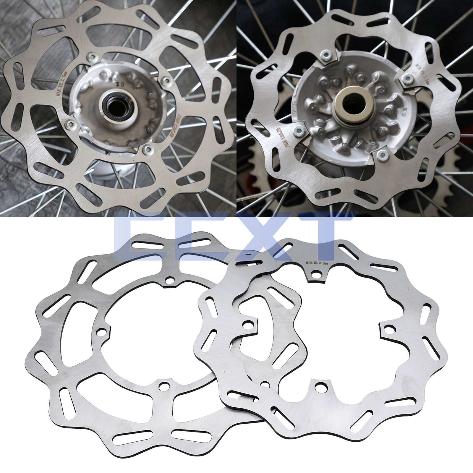 前刹车盘碟刹片制动盘摩托车改装适用川崎KX125/250/450F KLX450R