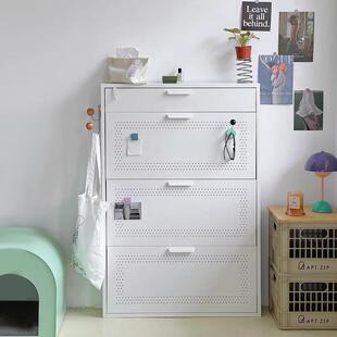 钢制15cm超薄鞋柜家用门口大容量简约铁鞋柜小多层收纳柜翻斗鞋柜