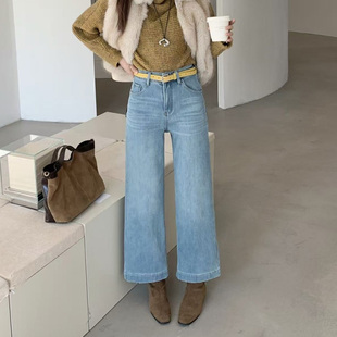 小个子女九分直筒牛仔裤 奶奶裤 2025加绒今年流行 十三行品牌