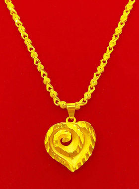 金色项链女士招财纳福金色吊坠