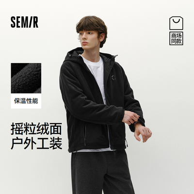 森马户外工装外套摇粒绒夹克男款