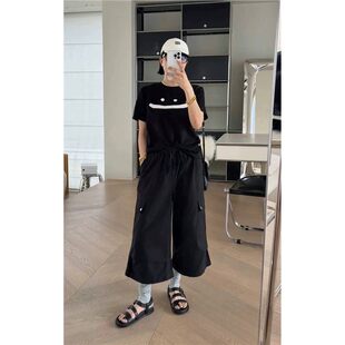 秒发26夏季欧货诗歌兰 25310高级感知性户外口袋休闲裤工装裤女