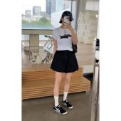 T恤26夏女装 秒发诗歌兰58377简约时髦可爱休闲圆领短袖 腊肠狗短款