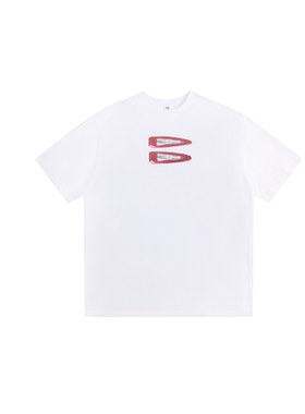 LarvaCosmos｜collage系列红色复古发饰图案短袖T恤