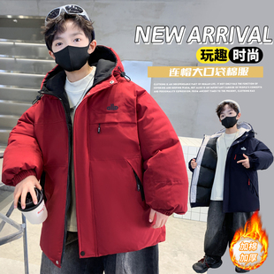 童装男童棉衣外套秋冬季2026新款加厚保暖棉服冬装男孩大童棉袄潮