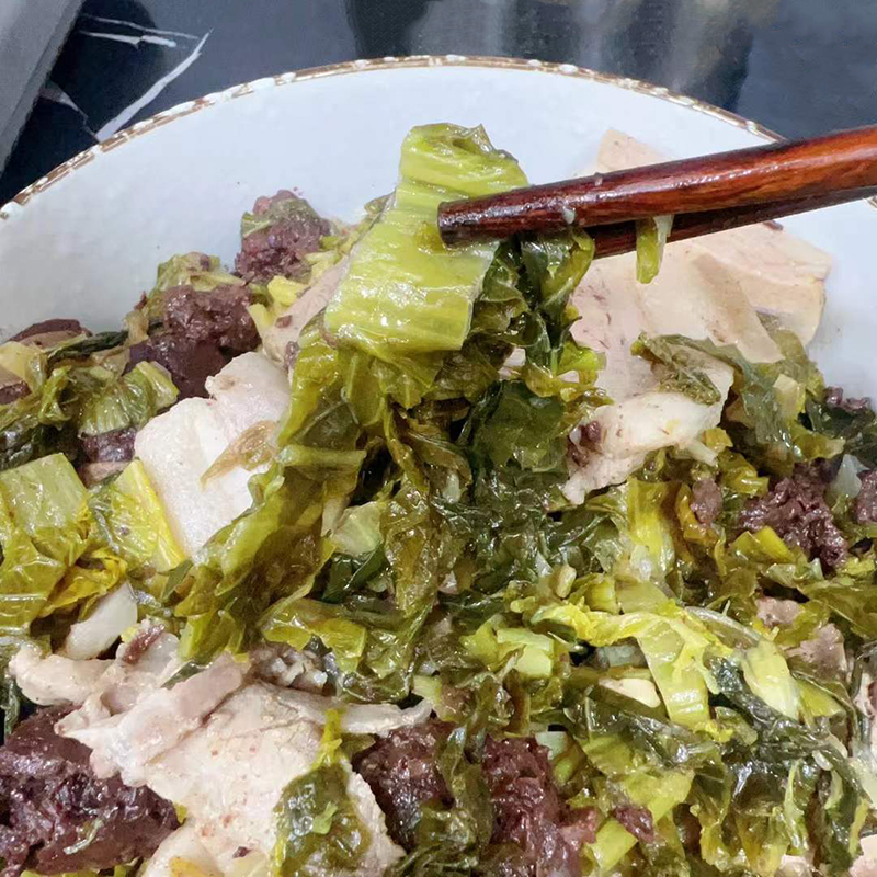 赤峰杀猪菜猪血肠五花肉干白菜烩菜东北杀猪菜张小驴内蒙特产